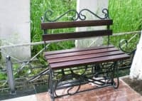 Кованая лавочка на могилу