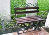 Кованая лавочка на могилу