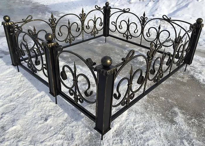 Оградка Классическая вид сбоку